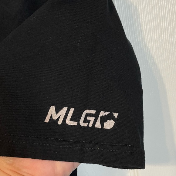 Meta Threads black gaming tee w/ white CLUTCH & MLG graphics unisex sz M - Picture 4 of 8